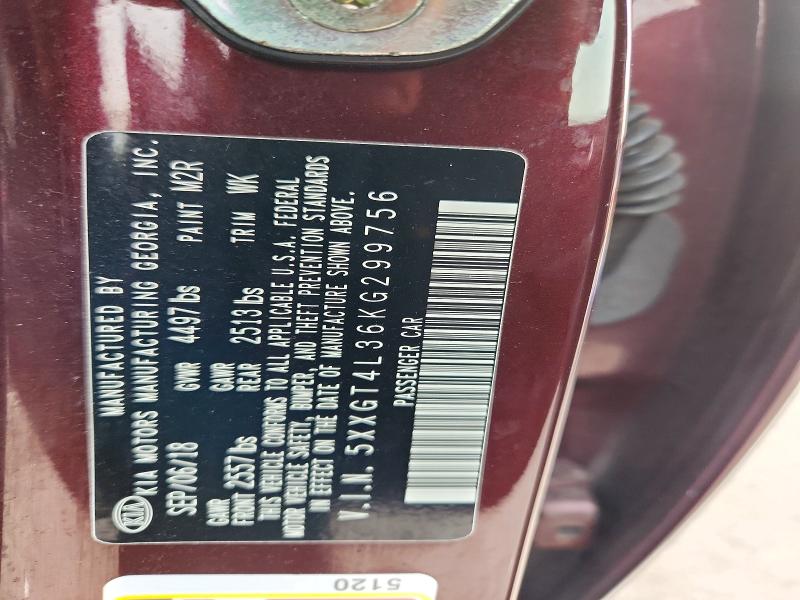 Продаж на аукціоні авто 2019 Kia Optima, vin: 5XXGT4L36KG299756, номер лоту: 64365986