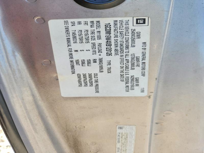 1999 Chevrolet Astro მანქანა იყიდება აუქციონზე, vin: 1GCDM19W4XB120126, აუქციონის ნომერი: 67102766