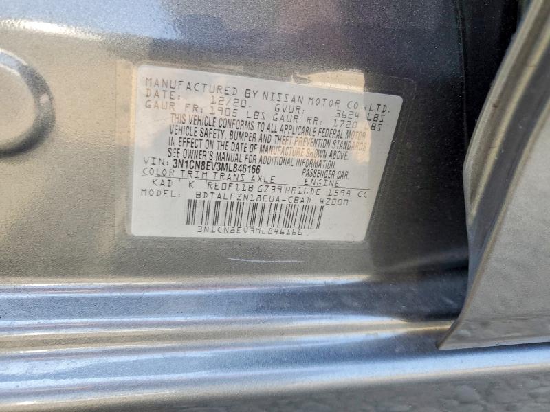 Aukcja sprzedaży 2021 Nissan Versa, vin: 3N1CN8EV3ML846166, numer aukcji: 64855836
