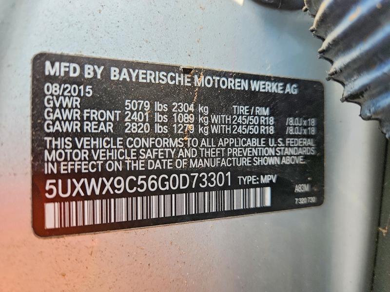 2016 Bmw X3 მანქანა იყიდება აუქციონზე, vin: 5UXWX9C56G0D73301, აუქციონის ნომერი: 66471896