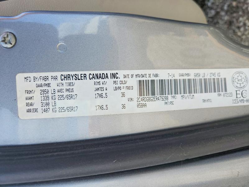 2014 Dodge Grand Caravan მანქანა იყიდება აუქციონზე, vin: 2C4RDGBG2ER479288, აუქციონის ნომერი: 65663016