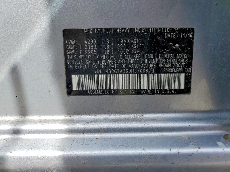 Aukcja sprzedaży 2017 Subaru Impreza, vin: 4S3GTAB69H3700879, numer aukcji: 66267826