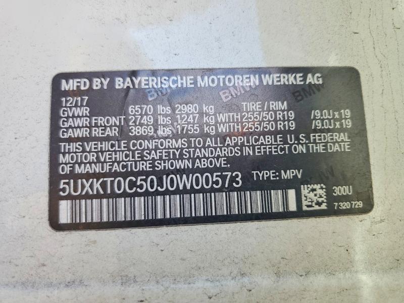 Aukcja sprzedaży 2018 Bmw X5, vin: 5UXKT0C50J0W00573, numer aukcji: 63915696