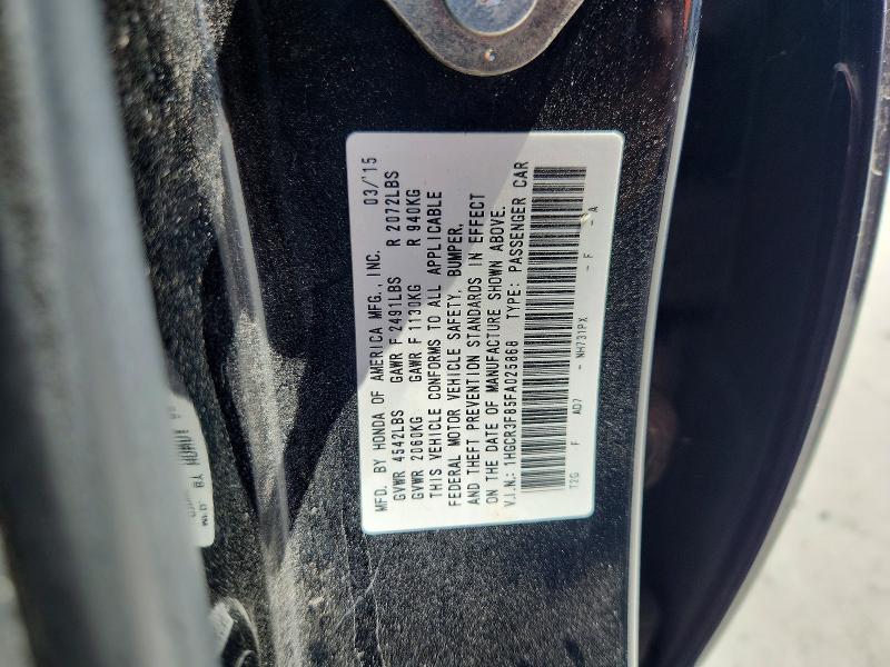 2015 Honda Accord მანქანა იყიდება აუქციონზე, vin: 1HGCR3F85FA025868, აუქციონის ნომერი: 66135806
