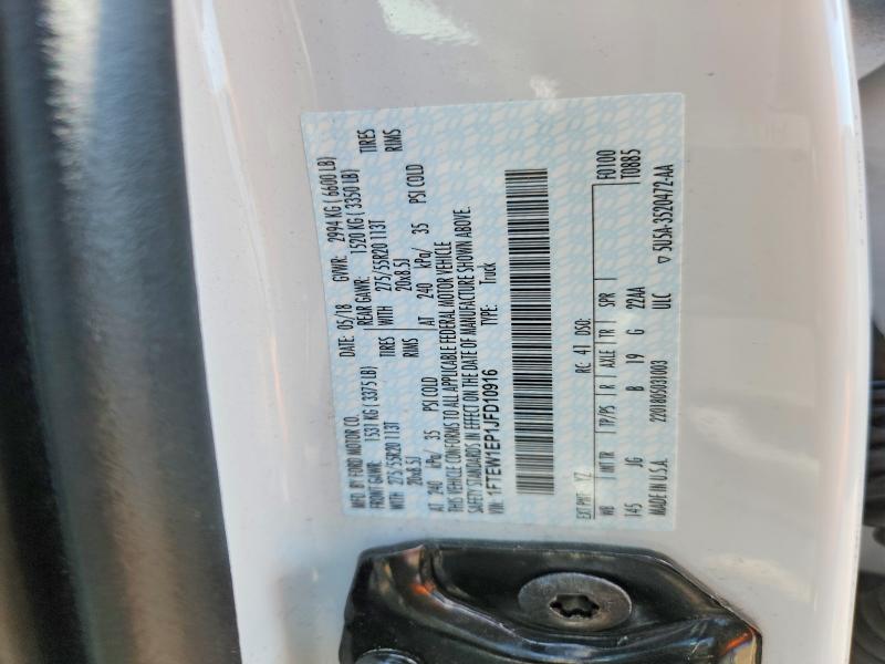 Продажа на аукционе авто 2018 Ford F150, vin: 1FTEW1EP1JFD10916, номер лота: 65487966