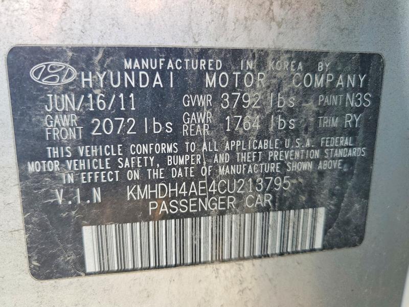 Aukcja sprzedaży 2012 Hyundai Elantra, vin: KMHDH4AE4CU213795, numer aukcji: 66244536
