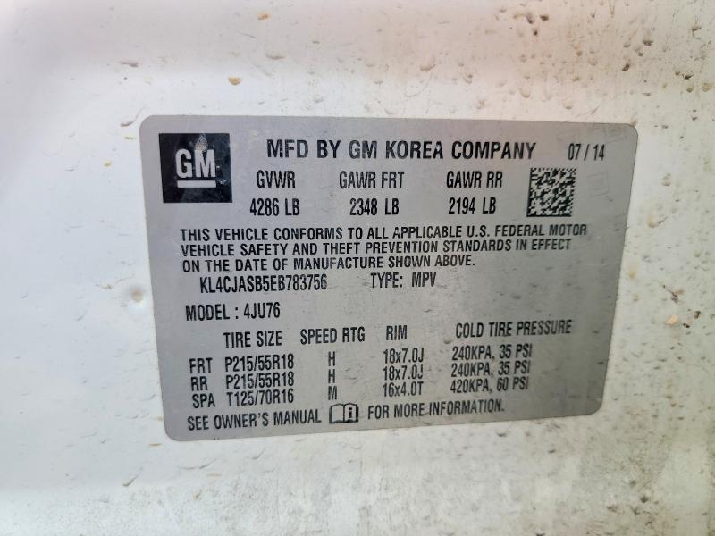 Продажа на аукционе авто 2014 Buick Encore, vin: KL4CJASB5EB783756, номер лота: 66582246