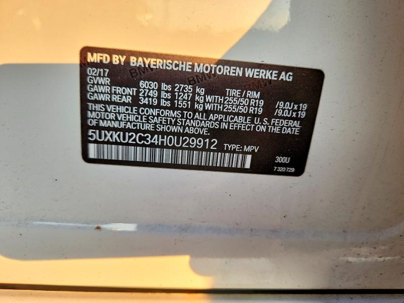 Продажа на аукционе авто 2017 Bmw X6, vin: 5UXKU2C34H0U29912, номер лота: 65184106