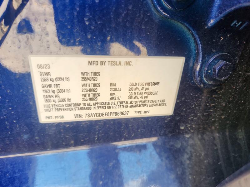 Aukcja sprzedaży 2023 Tesla Model Y, vin: 7SAYGDEE8PF863637, numer aukcji: 65128076