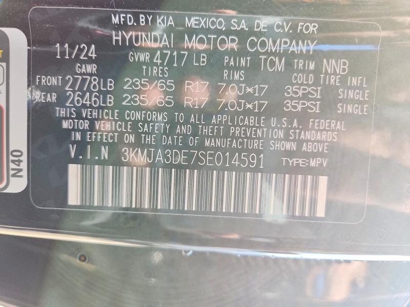 65657346 :رقم المزاد ، 3KMJA3DE7SE014591 vin ، 2025 Hyundai Tucson مزاد بيع