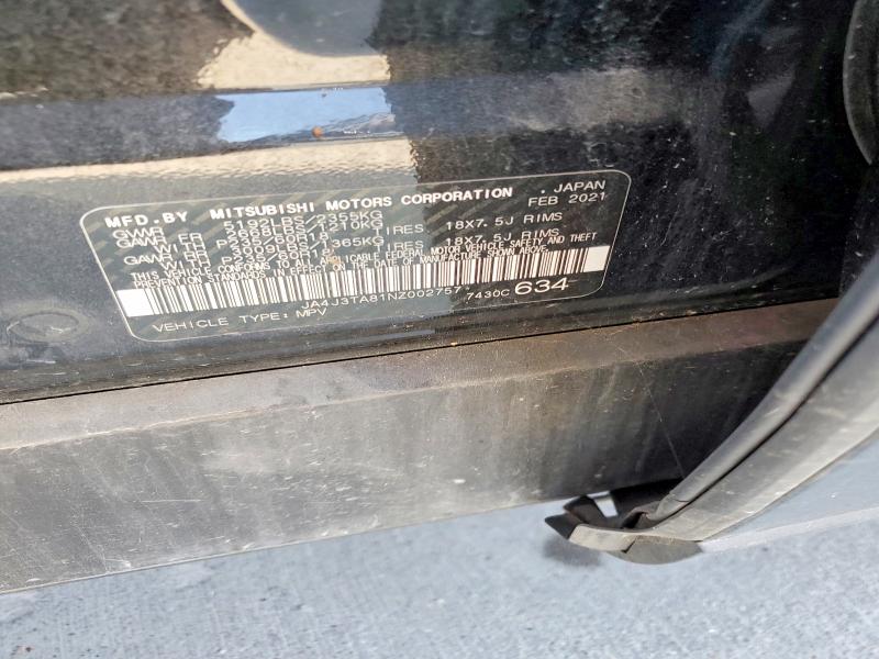 Aukcja sprzedaży 2022 Mitsubishi Outlander, vin: JA4J3TA81NZ002757, numer aukcji: 63562756