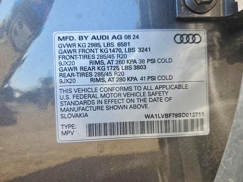 Продаж на аукціоні авто 2025 Audi Q7, vin: WA1LVBF78SD012711, номер лоту: 63946836