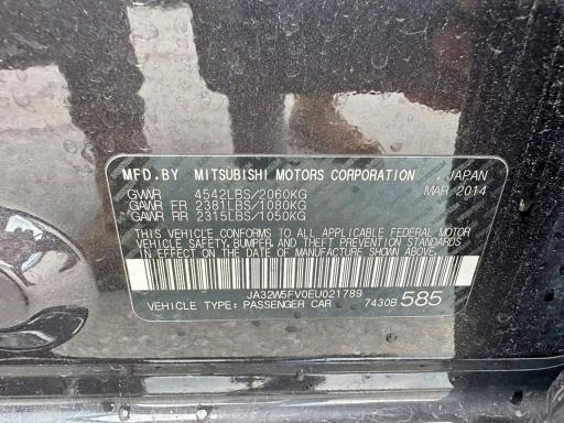 Продажа на аукционе авто 2014 Mitsubishi Lancer, vin: JA32W5FV0EU021789, номер лота: 63702016