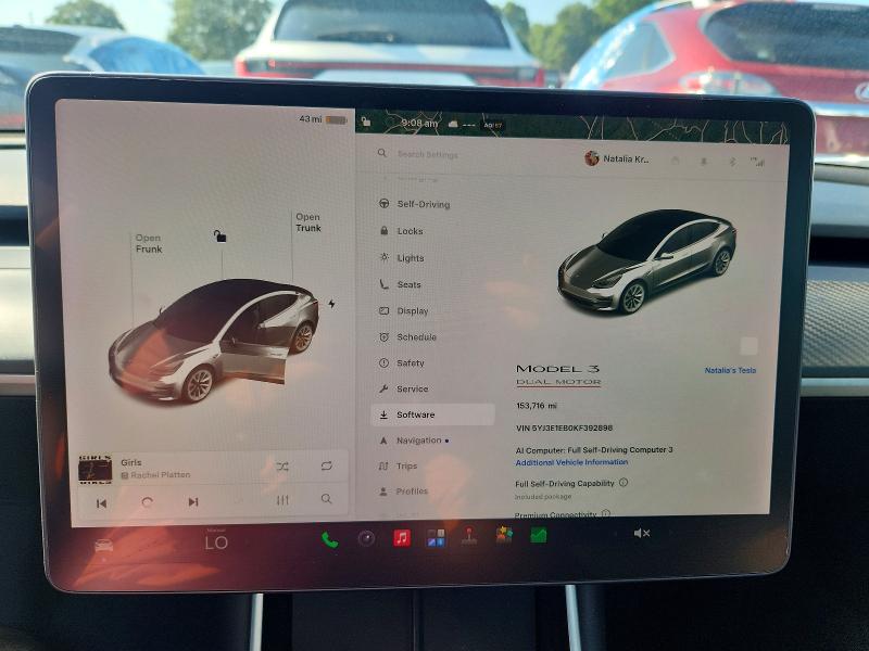 2019 Tesla Model 3 მანქანა იყიდება აუქციონზე, vin: 5YJ3E1EB0KF392898, აუქციონის ნომერი: 63315806