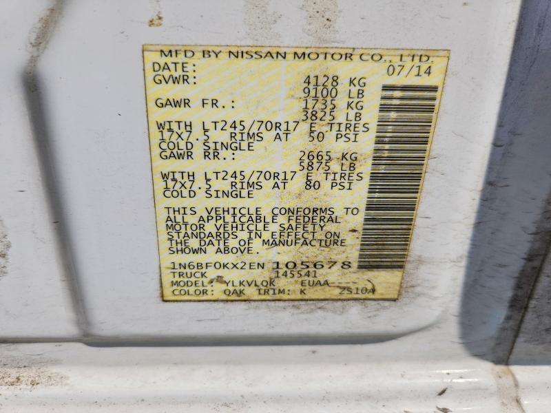 Aukcja sprzedaży 2014 Nissan Nv, vin: 1N6BF0KX2EN105678, numer aukcji: 64737926