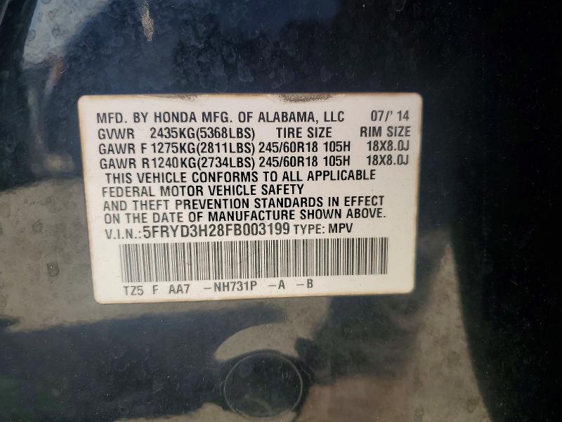 Aukcja sprzedaży 2015 Acura Mdx, vin: 5FRYD3H28FB003199, numer aukcji: 64956076