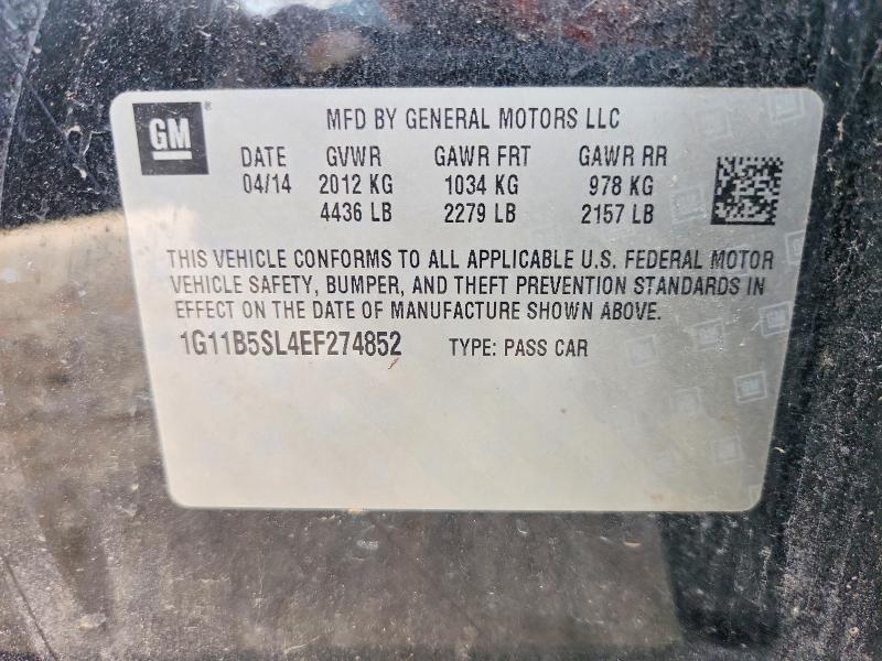 Продаж на аукціоні авто 2014 Chevrolet Malibu, vin: 1G11B5SL4EF274852, номер лоту: 66525136