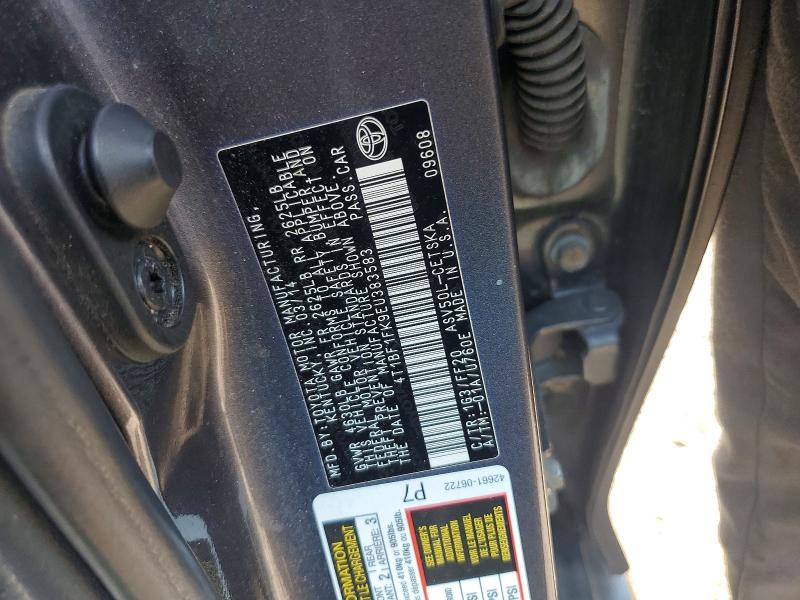 2014 Toyota Camry მანქანა იყიდება აუქციონზე, vin: 4T1BF1FK9EU383583, აუქციონის ნომერი: 64241856