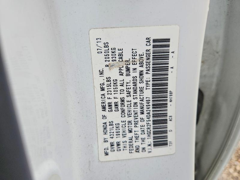 2013 Honda Accord მანქანა იყიდება აუქციონზე, vin: 1HGCR2F54DA249467, აუქციონის ნომერი: 67188066
