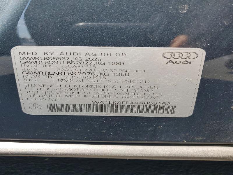 Продаж на аукціоні авто 2010 Audi Q5, vin: WA1LKAFP4AA009162, номер лоту: 63448036
