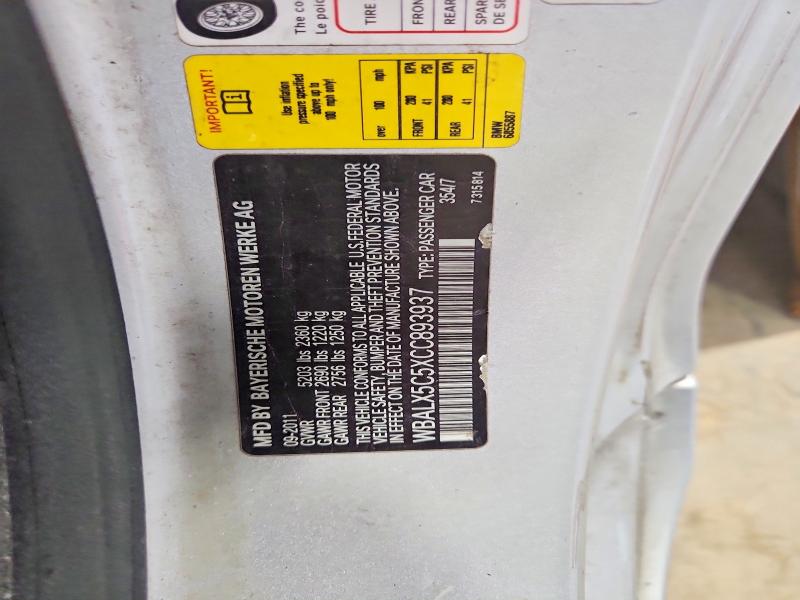 67114916 :رقم المزاد ، WBALX5C5XCC893937 vin ، 2012 Bmw 650 مزاد بيع