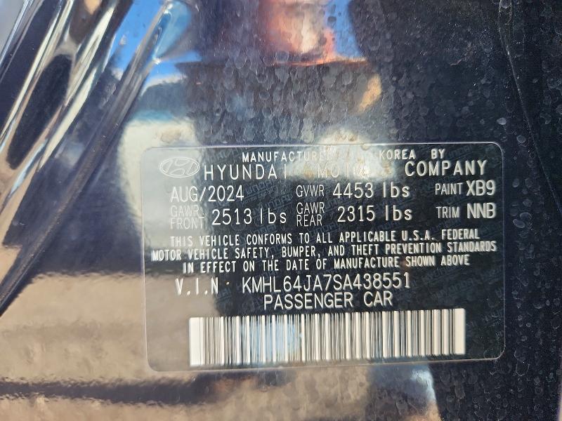 66500136 :رقم المزاد ، KMHL64JA7SA438551 vin ، 2025 Hyundai Sonata مزاد بيع