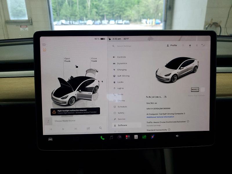 Продаж на аукціоні авто 2022 Tesla Model 3, vin: 5YJ3E1EA2NF369568, номер лоту: 63844276