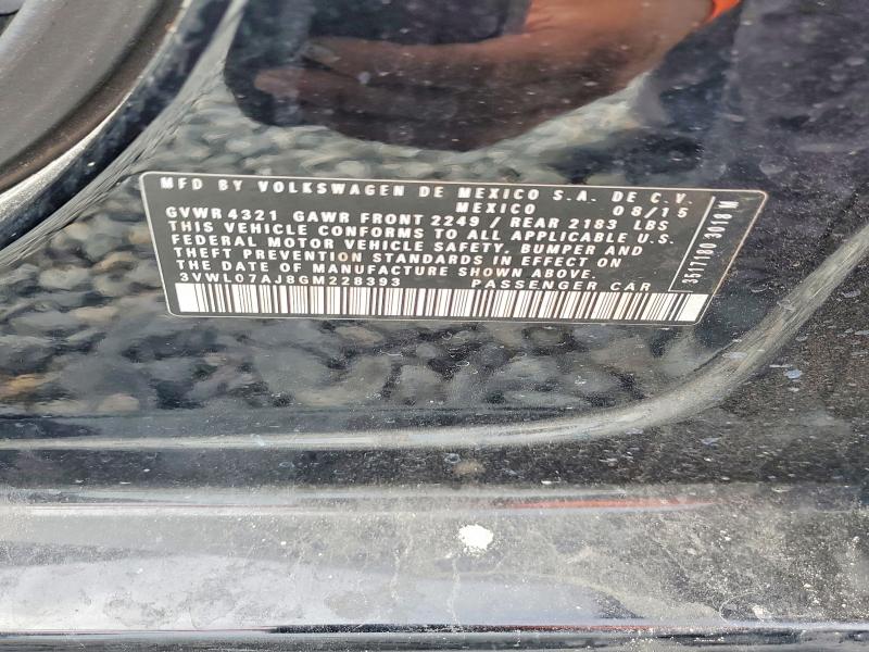 Продаж на аукціоні авто 2016 Volkswagen Jetta, vin: 3VWL07AJ8GM228393, номер лоту: 63935406