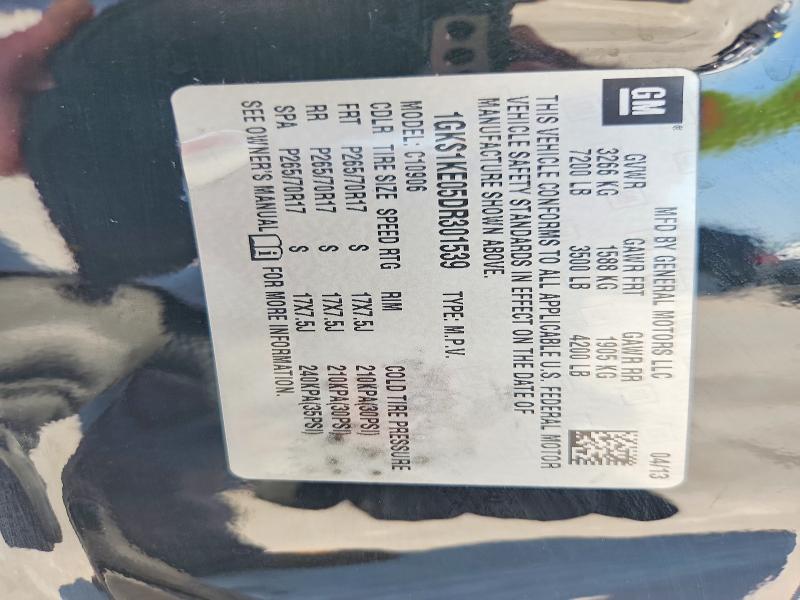 2013 Gmc Yukon Xl მანქანა იყიდება აუქციონზე, vin: 1GKS1KE05DR301539, აუქციონის ნომერი: 64559206