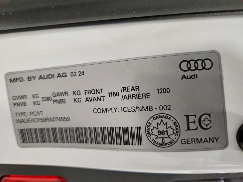 Продажа на аукционе авто 2024 Audi A5, vin: WAUEACF59RA074559, номер лота: 65514536