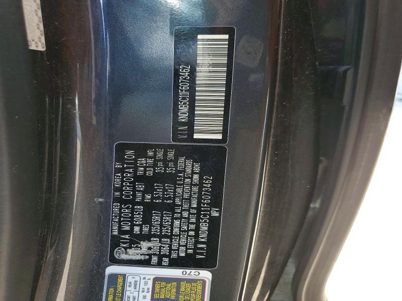 65534166 :رقم المزاد ، KNDMB5C11F6073462 vin ، 2015 Kia Sedona مزاد بيع