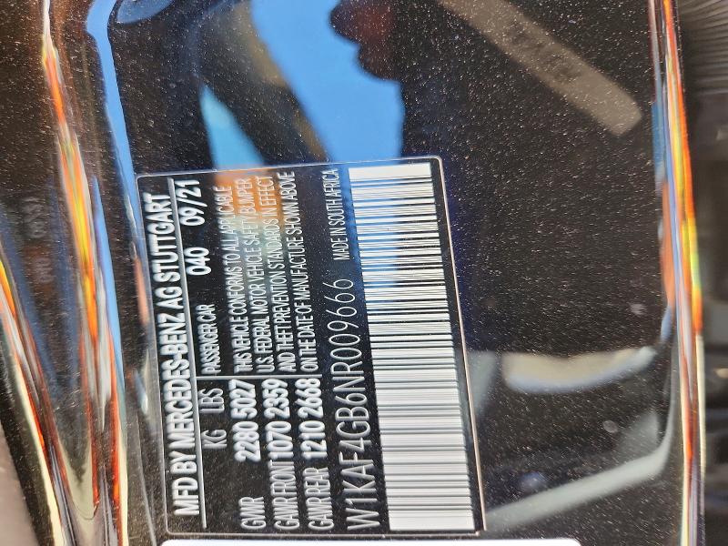 Aukcja sprzedaży 2022 Mercedes-benz C, vin: W1KAF4GB6NR009666, numer aukcji: 66727516