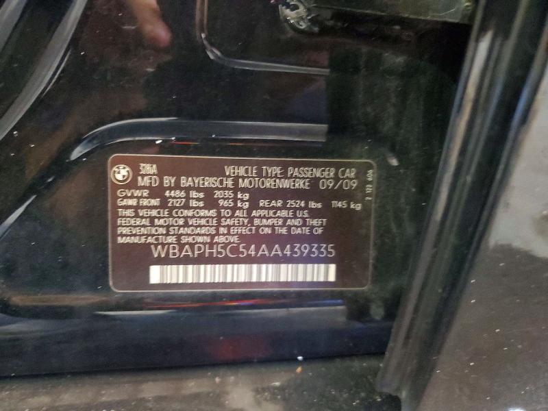 65438766 :رقم المزاد ، WBAPH5C54AA439335 vin ، 2010 Bmw 328 مزاد بيع