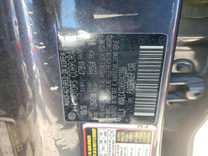 Продаж на аукціоні авто 2017 Kia Cadenza, vin: KNALC4J1XH5042299, номер лоту: 64506456