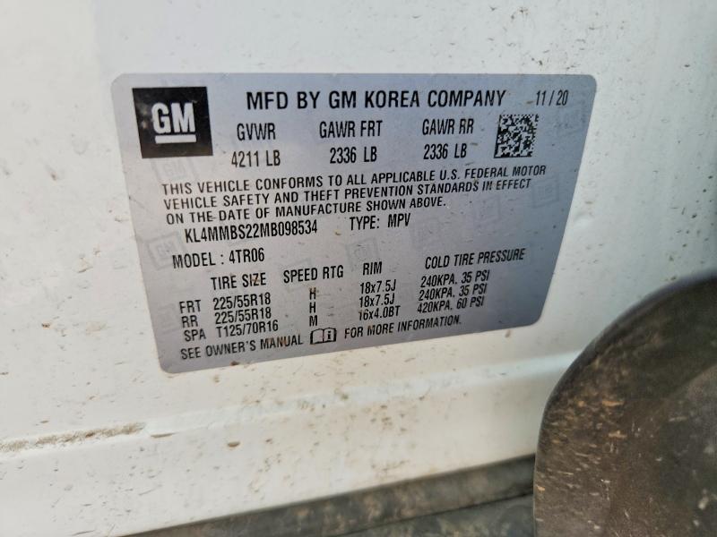 Aukcja sprzedaży 2021 Buick Encore Gx, vin: KL4MMBS22MB098534, numer aukcji: 67035896