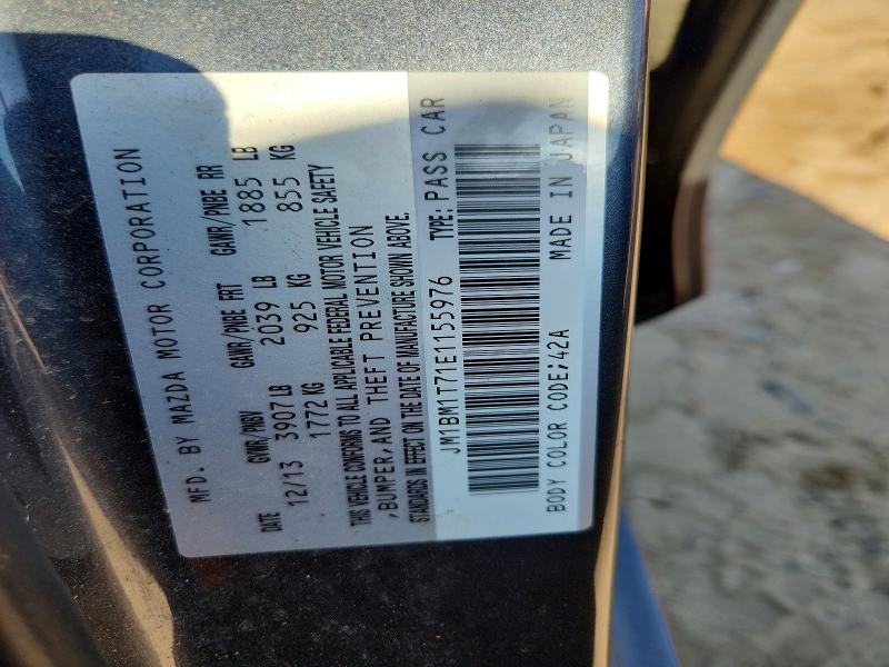 2014 Mazda 3 მანქანა იყიდება აუქციონზე, vin: JM1BM1T71E1155976, აუქციონის ნომერი: 64394566