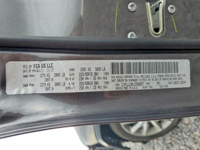 64747626 :رقم المزاد ، 1C4PJLCB4JD588957 vin ، 2018 Jeep Cherokee مزاد بيع