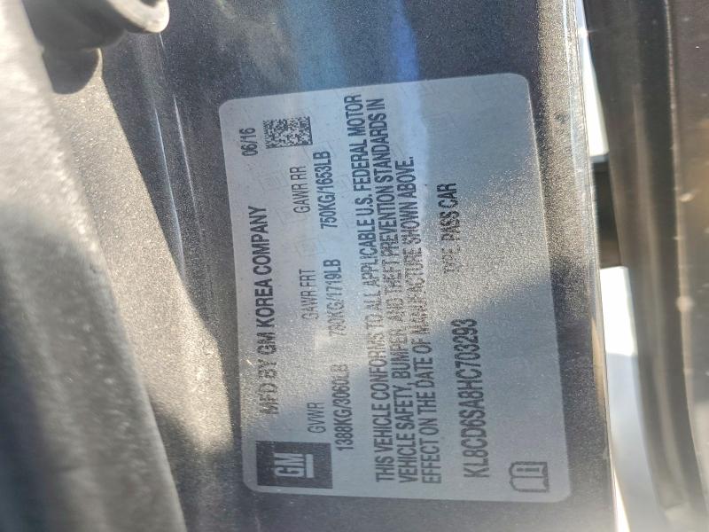 66991566 :رقم المزاد ، KL8CD6SA8HC703293 vin ، 2017 Chevrolet Spark مزاد بيع