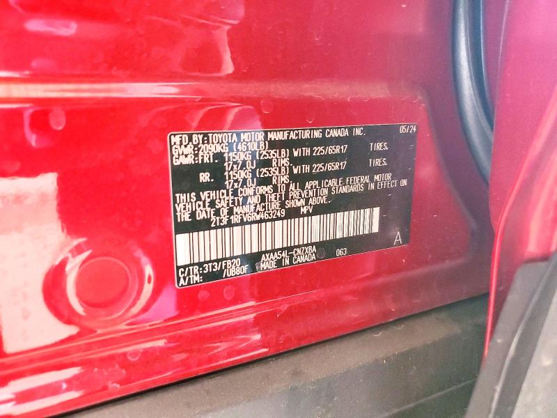 Aukcja sprzedaży 2024 Toyota Rav4, vin: 2T3F1RFV6RW463249, numer aukcji: 65387356