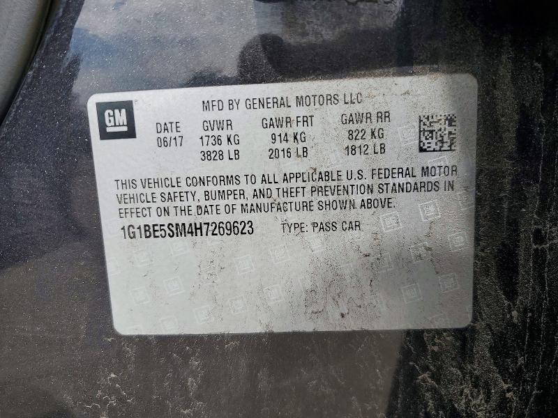 Auction sale of the 2017 Chevrolet Cruze, vin: 1G1BE5SM4H7269623, lot number: 67273266