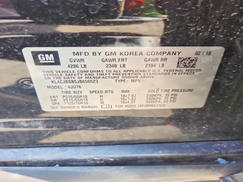 Продаж на аукціоні авто 2018 Buick Encore, vin: KL4CJBSB5JB656523, номер лоту: 63805666
