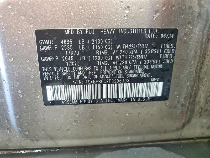 Aukcja sprzedaży 2015 Subaru Outback, vin: 4S4BSBCC9F3206103, numer aukcji: 64952896