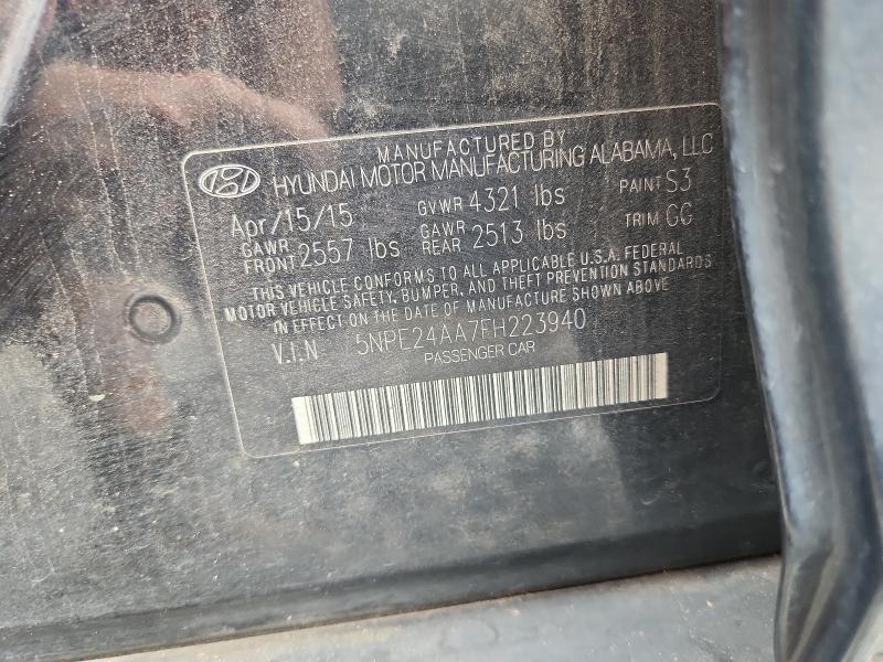 64828306 :رقم المزاد ، 5NPE24AA7FH223940 vin ، 2015 Hyundai Sonata مزاد بيع