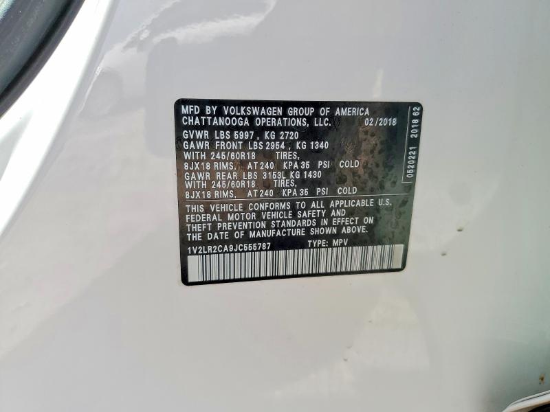 Продаж на аукціоні авто 2018 Volkswagen Atlas, vin: 1V2LR2CA9JC555787, номер лоту: 64052076