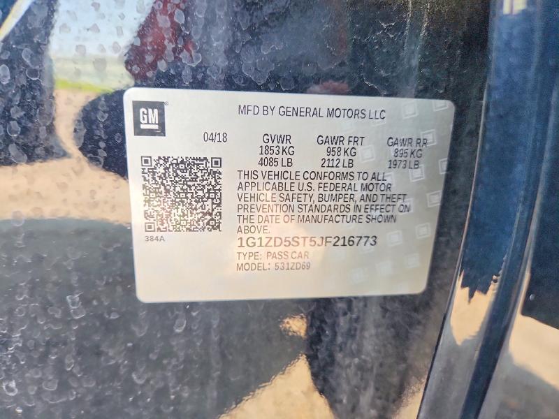 Продаж на аукціоні авто 2018 Chevrolet Malibu, vin: 1G1ZD5ST5JF216773, номер лоту: 64664006