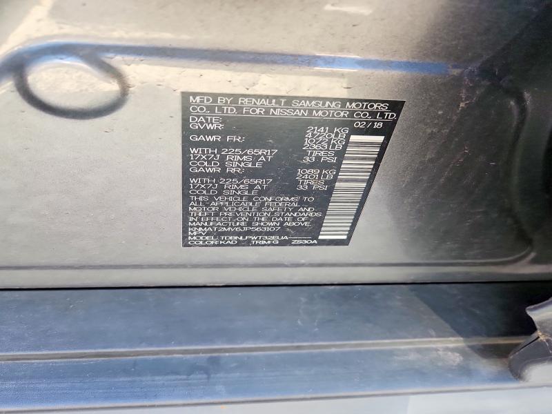 Aukcja sprzedaży 2018 Nissan Rogue, vin: KNMAT2MV6JP563107, numer aukcji: 66461956