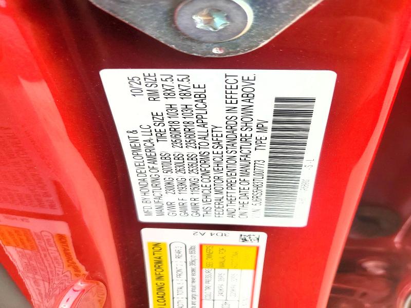 Aukcja sprzedaży 2026 Honda Cr-v, vin: 5J6RS5H83TL007773, numer aukcji: 64666936