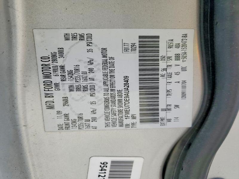 Продаж на аукціоні авто 2010 Ford Explorer, vin: 1FMEU7DE9AUA28409, номер лоту: 63450246