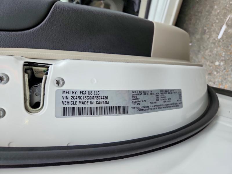 Продаж на аукціоні авто 2021 Chrysler Pacifica, vin: 2C4RC1BG0MR524436, номер лоту: 66449096