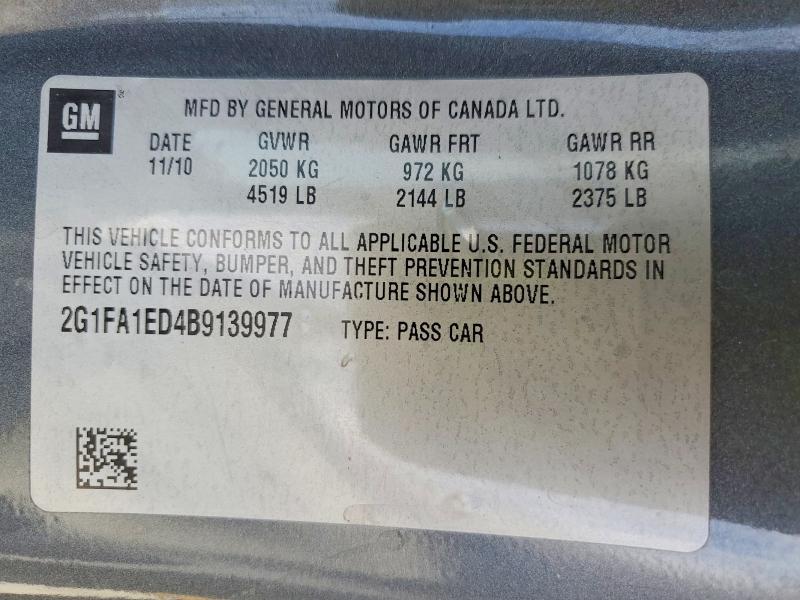 Продажа на аукционе авто 2011 Chevrolet Camaro, vin: 2G1FA1ED4B9139977, номер лота: 63684156